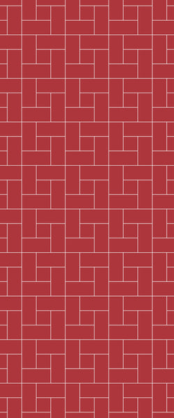 Red Windmill Tile Acrylic Shower Panel 2440mm x 1220mm ( 3mm Thick) - CladdTech