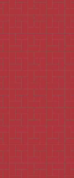 Red Windmill Tile Acrylic Shower Panel 2440mm x 1220mm ( 3mm Thick) - CladdTech