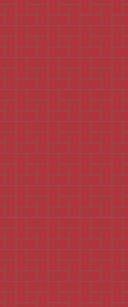 Red Windmill Tile Acrylic Shower Panel 2440mm x 1220mm ( 3mm Thick) - CladdTech