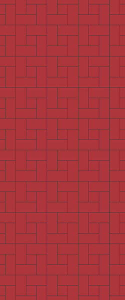 Red Windmill Tile Acrylic Shower Panel 2440mm x 1220mm ( 3mm Thick) - CladdTech