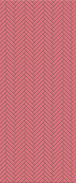 Red Single Herringbone Tile Acrylic Shower Panel 2440mm x 1220mm ( 3mm Thick) - CladdTech