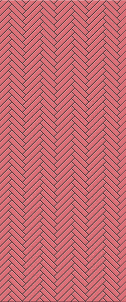Red Single Herringbone Tile Acrylic Shower Panel 2440mm x 1220mm ( 3mm Thick) - CladdTech