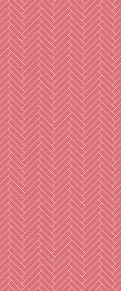 Red Single Herringbone Tile Acrylic Shower Panel 2440mm x 1220mm ( 3mm Thick) - CladdTech