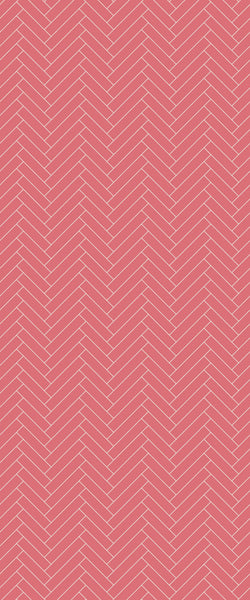 Red Single Herringbone Tile Acrylic Shower Panel 2440mm x 1220mm ( 3mm Thick) - CladdTech