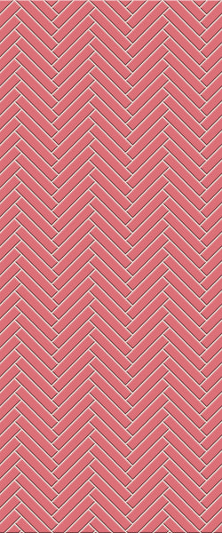 Red Double Herringbone Tile Acrylic Shower Panel 2440mm x 1220mm ( 3mm Thick) - CladdTech