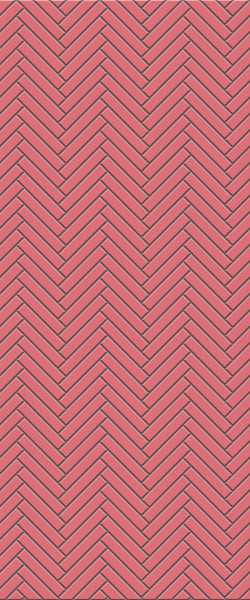 Red Double Herringbone Tile Acrylic Shower Panel 2440mm x 1220mm ( 3mm Thick) - CladdTech
