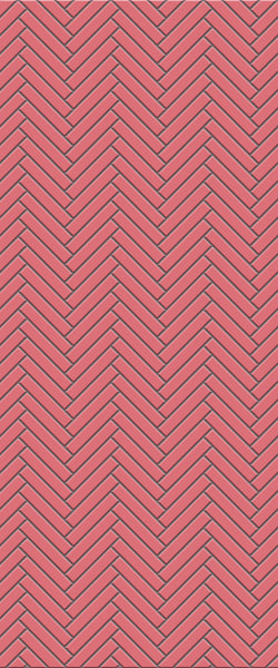 Red Double Herringbone Tile Acrylic Shower Panel 2440mm x 1220mm ( 3mm Thick) - CladdTech