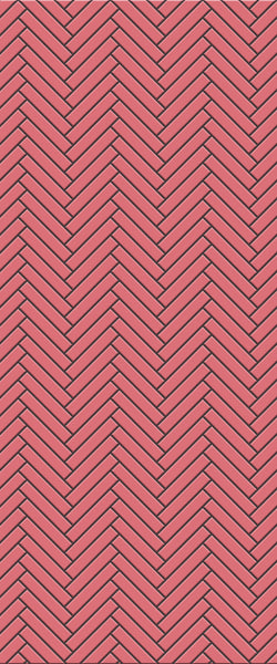 Red Double Herringbone Tile Acrylic Shower Panel 2440mm x 1220mm ( 3mm Thick) - CladdTech