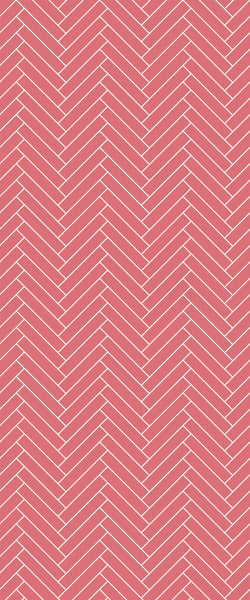 Red Double Herringbone Tile Acrylic Shower Panel 2440mm x 1220mm ( 3mm Thick) - CladdTech