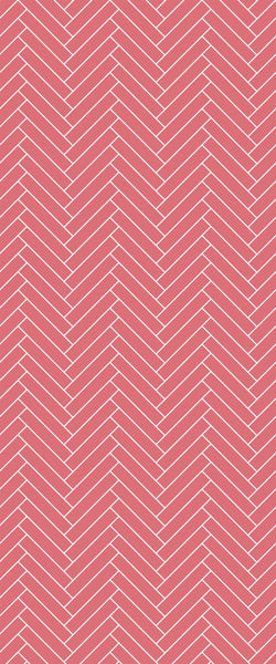 Red Double Herringbone Tile Acrylic Shower Panel 2440mm x 1220mm ( 3mm Thick) - CladdTech