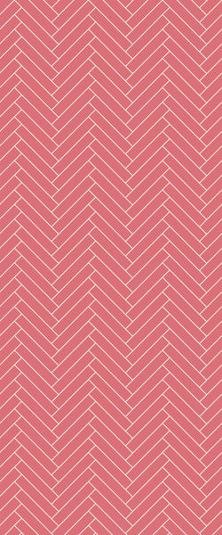 Red Double Herringbone Tile Acrylic Shower Panel 2440mm x 1220mm ( 3mm Thick) - CladdTech