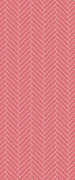 Red Double Herringbone Tile Acrylic Shower Panel 2440mm x 1220mm ( 3mm Thick) - CladdTech