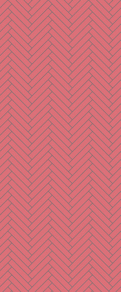 Red Double Herringbone Tile Acrylic Shower Panel 2440mm x 1220mm ( 3mm Thick) - CladdTech