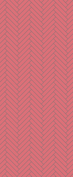 Red Double Herringbone Tile Acrylic Shower Panel 2440mm x 1220mm ( 3mm Thick) - CladdTech