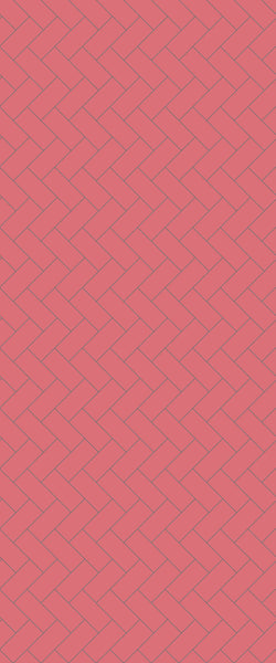 Red Diagonal Herringbone Tile Acrylic Shower Panel 2440mm x 1220mm ( 3mm Thick) - CladdTech