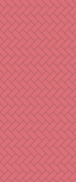 Red Diagonal Herringbone Tile Acrylic Shower Panel 2440mm x 1220mm ( 3mm Thick) - CladdTech