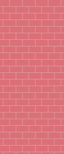 Red Subway Tile Acrylic Shower Panel 2440mm x 1220mm ( 3mm Thick) - CladdTech