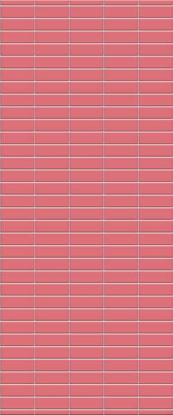 Red Horizontal Block Tile Acrylic Shower Panel 2440mm x 1220mm ( 3mm Thick) - CladdTech