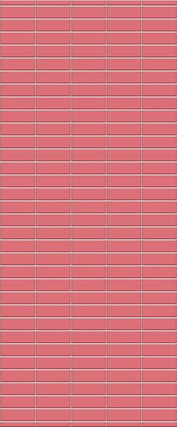 Red Horizontal Block Tile Acrylic Shower Panel 2440mm x 1220mm ( 3mm Thick) - CladdTech