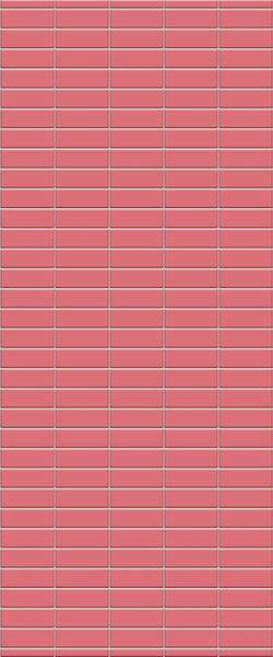 Red Horizontal Block Tile Acrylic Shower Panel 2440mm x 1220mm ( 3mm Thick) - CladdTech