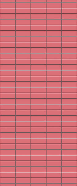 Red Horizontal Block Tile Acrylic Shower Panel 2440mm x 1220mm ( 3mm Thick) - CladdTech