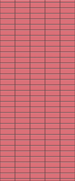 Red Horizontal Block Tile Acrylic Shower Panel 2440mm x 1220mm ( 3mm Thick) - CladdTech