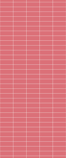 Red Horizontal Block Tile Acrylic Shower Panel 2440mm x 1220mm ( 3mm Thick) - CladdTech
