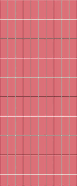 Red Vertical Block Tile Acrylic Shower Panel 2440mm x 1220mm ( 3mm Thick) - CladdTech