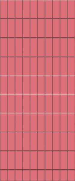 Red Vertical Block Tile Acrylic Shower Panel 2440mm x 1220mm ( 3mm Thick) - CladdTech