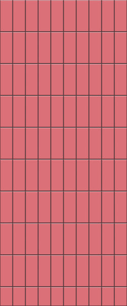 Red Vertical Block Tile Acrylic Shower Panel 2440mm x 1220mm ( 3mm Thick) - CladdTech