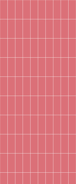 Red Vertical Block Tile Acrylic Shower Panel 2440mm x 1220mm ( 3mm Thick) - CladdTech