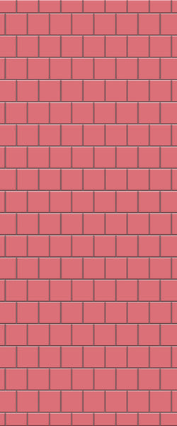 Red Large Square's Tile Acrylic Shower Wall Panel 2440mm x 1220mm ( 3mm Thick) - CladdTech