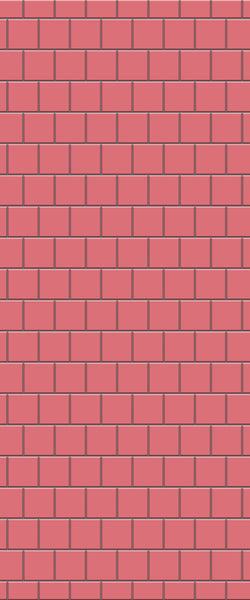 Red Large Square's Tile Acrylic Shower Wall Panel 2440mm x 1220mm ( 3mm Thick) - CladdTech