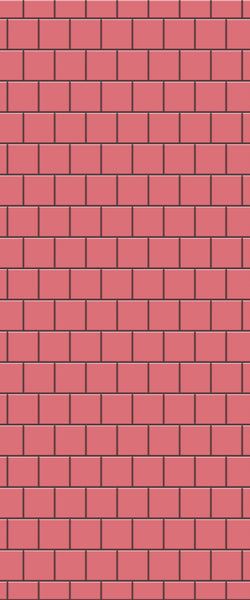Red Large Square's Tile Acrylic Shower Wall Panel 2440mm x 1220mm ( 3mm Thick) - CladdTech