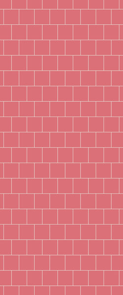 Red Large Square's Tile Acrylic Shower Wall Panel 2440mm x 1220mm ( 3mm Thick) - CladdTech