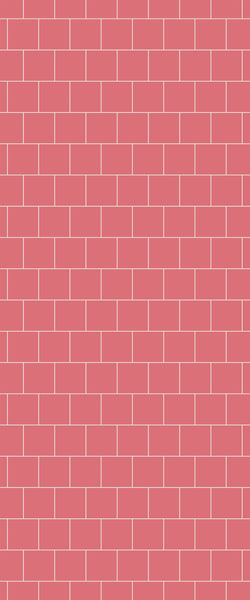 Red Large Square's Tile Acrylic Shower Wall Panel 2440mm x 1220mm ( 3mm Thick) - CladdTech