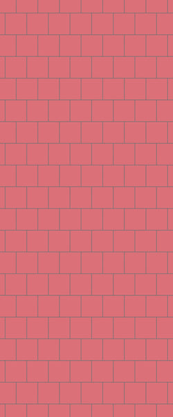 Red Large Square's Tile Acrylic Shower Wall Panel 2440mm x 1220mm ( 3mm Thick) - CladdTech