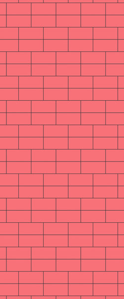 Red Brickbond Tile Acrylic Shower Wall Panel 2440mm x 1220mm ( 3mm Thick) - CladdTech