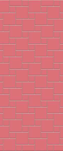 Red Pin Wheel Tile Acrylic Shower Wall Panel 2440mm x 1220mm ( 3mm Thick) - CladdTech