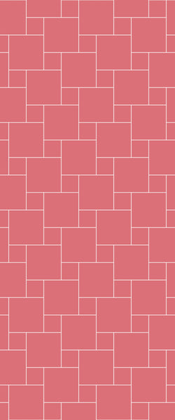 Red Pin Wheel Tile Acrylic Shower Wall Panel 2440mm x 1220mm ( 3mm Thick) - CladdTech