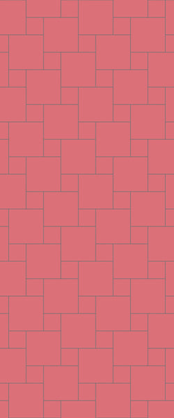 Red Pin Wheel Tile Acrylic Shower Wall Panel 2440mm x 1220mm ( 3mm Thick) - CladdTech