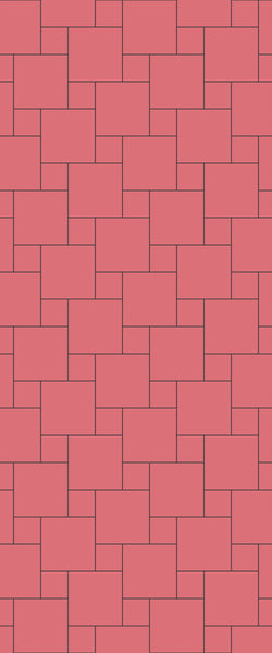 Red Pin Wheel Tile Acrylic Shower Wall Panel 2440mm x 1220mm ( 3mm Thick) - CladdTech