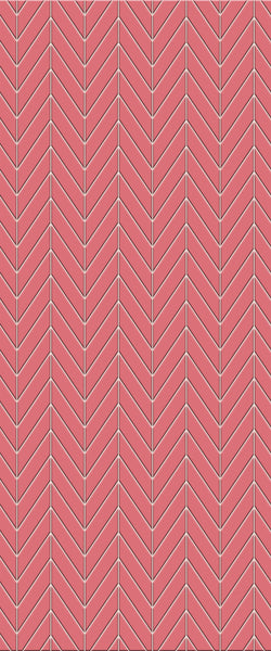 Red Chevron Tile Acrylic Shower Wall Panel 2440mm x 1220mm ( 3mm Thick) - CladdTech