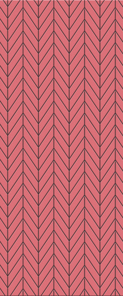 Red Chevron Tile Acrylic Shower Wall Panel 2440mm x 1220mm ( 3mm Thick) - CladdTech