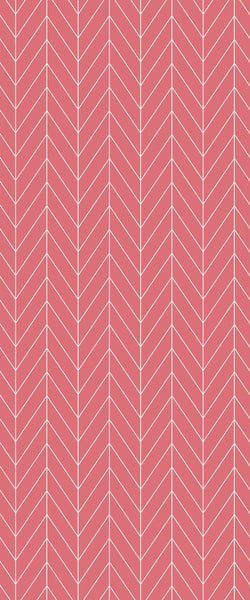 Red Chevron Tile Acrylic Shower Wall Panel 2440mm x 1220mm ( 3mm Thick) - CladdTech