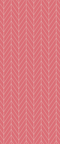 Red Chevron Tile Acrylic Shower Wall Panel 2440mm x 1220mm ( 3mm Thick) - CladdTech