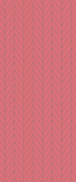 Red Chevron Tile Acrylic Shower Wall Panel 2440mm x 1220mm ( 3mm Thick) - CladdTech