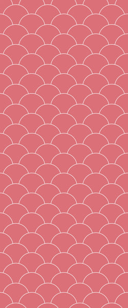 Red Fishscales Tile Acrylic Shower Panel 2440mm x 1220mm (3mm Thick) - CladdTech