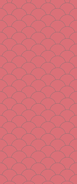 Red Fishscales Tile Acrylic Shower Panel 2440mm x 1220mm (3mm Thick) - CladdTech