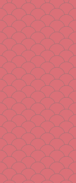 Red Fishscales Tile Acrylic Shower Panel 2440mm x 1220mm (3mm Thick) - CladdTech